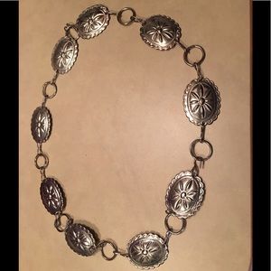 Western-inspired metal belt size small